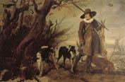 WILDENS, Jan A Hunter with Dogs Against a Landscape china oil painting image